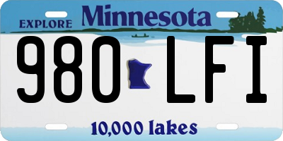 MN license plate 980LFI