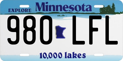 MN license plate 980LFL