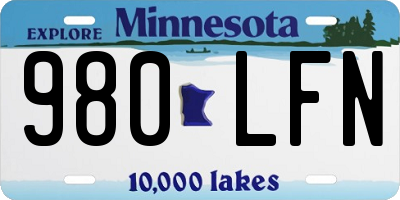 MN license plate 980LFN