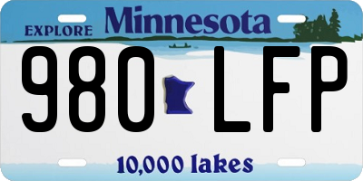 MN license plate 980LFP