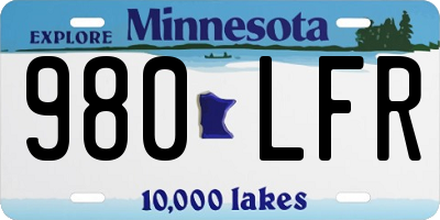 MN license plate 980LFR