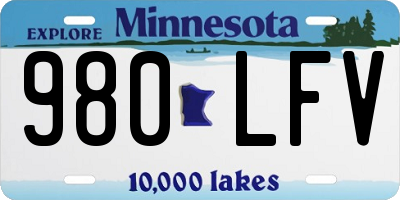 MN license plate 980LFV