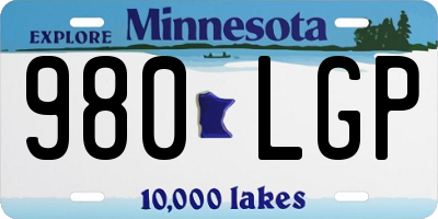 MN license plate 980LGP