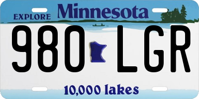 MN license plate 980LGR