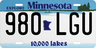 MN license plate 980LGU