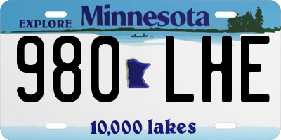 MN license plate 980LHE
