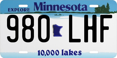MN license plate 980LHF