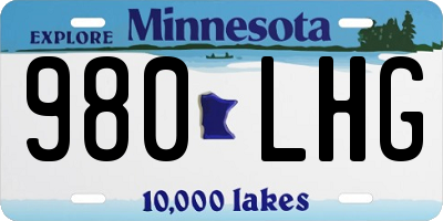 MN license plate 980LHG