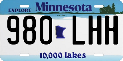 MN license plate 980LHH