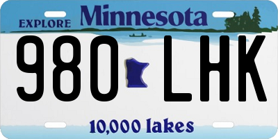 MN license plate 980LHK