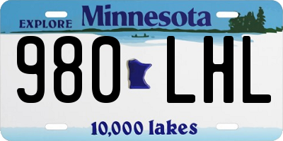 MN license plate 980LHL