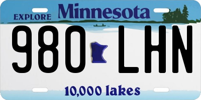 MN license plate 980LHN