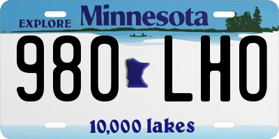 MN license plate 980LHO