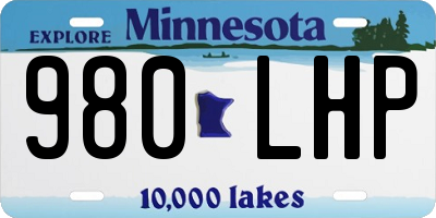 MN license plate 980LHP