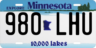 MN license plate 980LHU