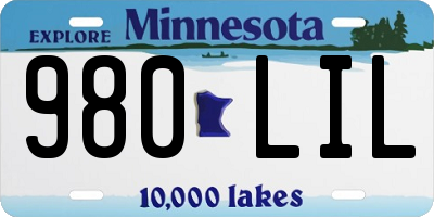 MN license plate 980LIL