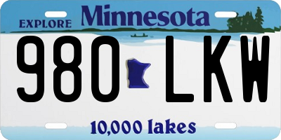 MN license plate 980LKW