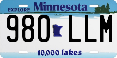 MN license plate 980LLM