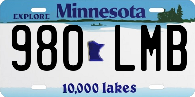 MN license plate 980LMB