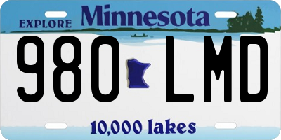 MN license plate 980LMD
