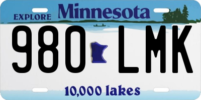 MN license plate 980LMK