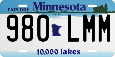 MN license plate 980LMM