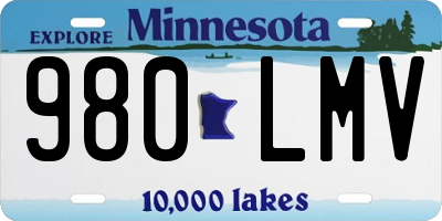 MN license plate 980LMV