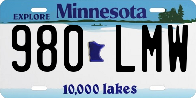 MN license plate 980LMW