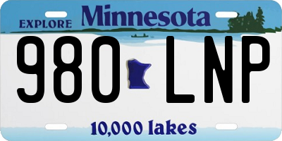 MN license plate 980LNP