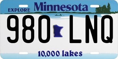 MN license plate 980LNQ