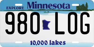 MN license plate 980LOG