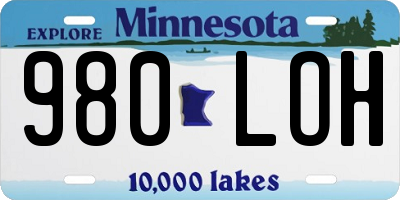 MN license plate 980LOH