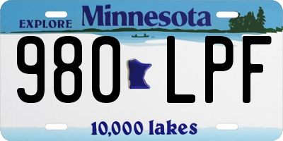 MN license plate 980LPF