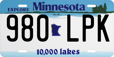 MN license plate 980LPK