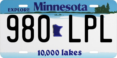 MN license plate 980LPL