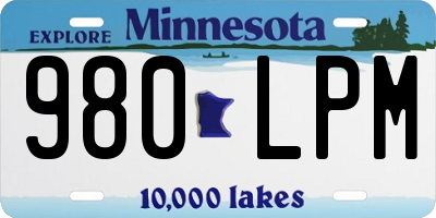 MN license plate 980LPM