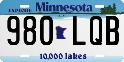MN license plate 980LQB