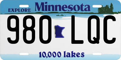 MN license plate 980LQC