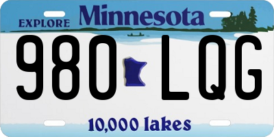 MN license plate 980LQG