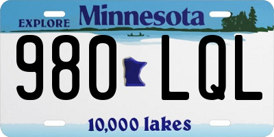 MN license plate 980LQL