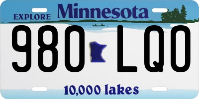 MN license plate 980LQO