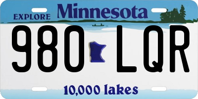 MN license plate 980LQR