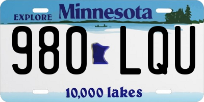 MN license plate 980LQU