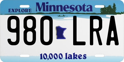 MN license plate 980LRA