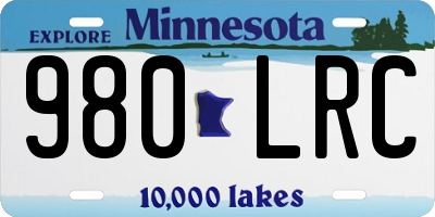 MN license plate 980LRC