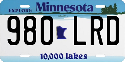 MN license plate 980LRD