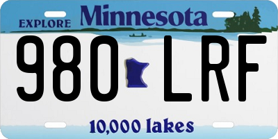 MN license plate 980LRF