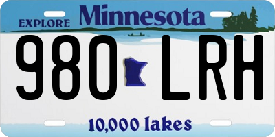 MN license plate 980LRH