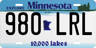 MN license plate 980LRL