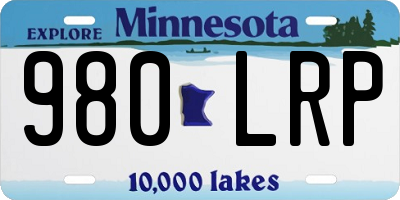 MN license plate 980LRP